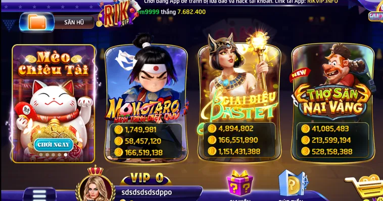Nổ Hũ RikVip Trải Nghiệm Quay Số Đổi Thưởng Nhận Jackpot Hàng Tỷ Đồng